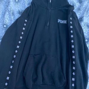 vs pink half zip